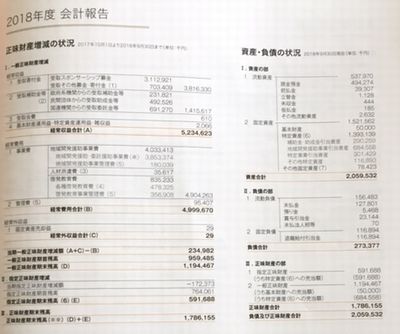 2018年度会計報告